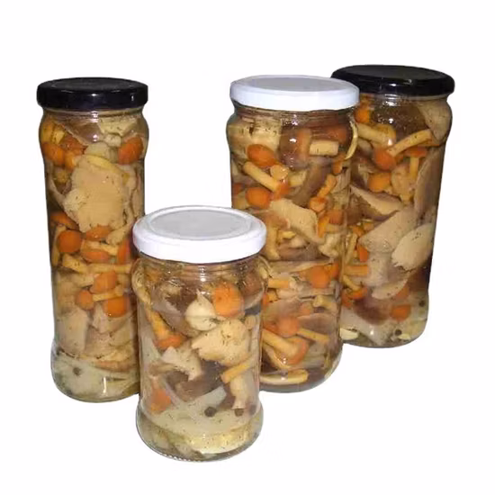 Funghi assortiti in scatola in salamoia