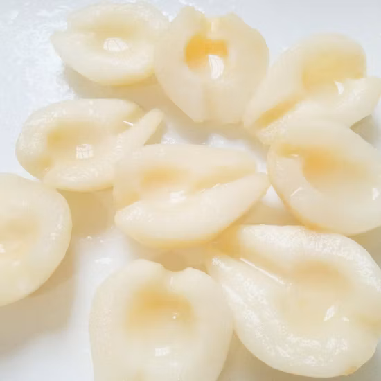 Metà di pere in scatola a prezzo di fabbrica in frutta in scatola sciroppata